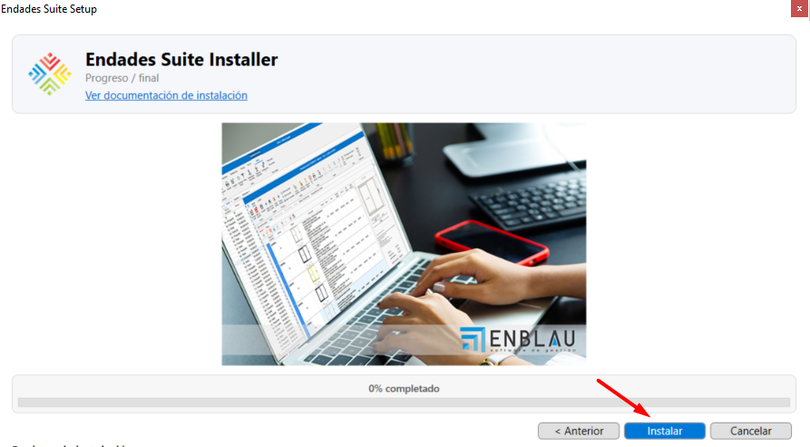 Confirmación de instalación