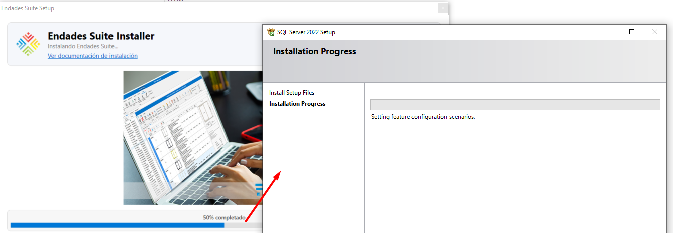 Progreso de instalación