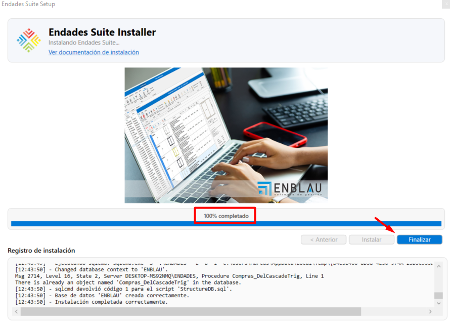 Instalación completada
